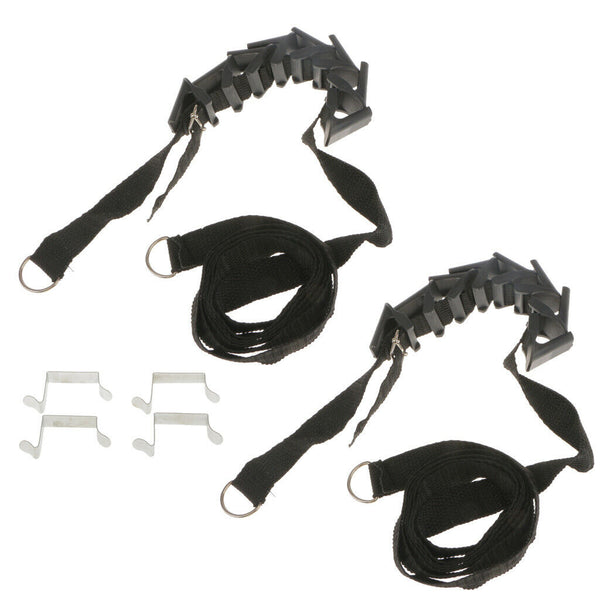 5 Pcs Black Over-the-Door 8 Hook Hanger Scarf