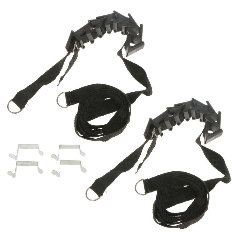 5 Pcs Black Over-the-Door 8 Hook Hanger Scarf