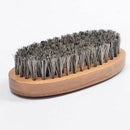 Boar Bristle Hair Brush Set and Men Beard Thin Hair Comb Mustache Brush DTV