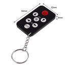 Mini Universal TV Remote Control Keychain 7 Keys With Keychain Black Controller