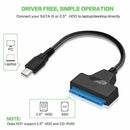 USB 3.1 to SATA External Converter Adapter Cable Lead for 2.5" HDD SSD 22Pin III