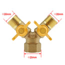 1/2 inch Propane Y Splitter Quick Connect Tee Adapter Fitting with Valve for RV