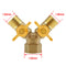 1/2 inch Propane Y Splitter Quick Connect Tee Adapter Fitting with Valve for RV