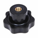 Screw 60mm Dia M10 Thread Type Black Plastic Star Head Locknut W2X6