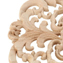 Woodcarving Furniture Decoration Solid Wood Door Round Applique Flower Him  A6V7