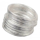 50pcs Alloy Stackable Bracelet Bangles Set Womens Belly Dance Bangle Rings