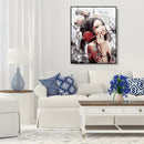 Painting By Numbers Kit DIY Charming Woman Canvas Oil Art Picture Craft