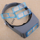 4 Lens Head Band Magnifier Loupe Watch Repair Eye Welding Tool x1.5/2/2.5/3.5