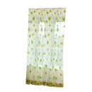 Slot Top Voile Curtain Panel Net Sunflower Printed Sheer Tulle Drape Green