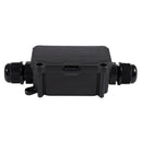 IP65 Waterproof Outdoor 2 Way PG9 Gland Electrical Junction Box Black