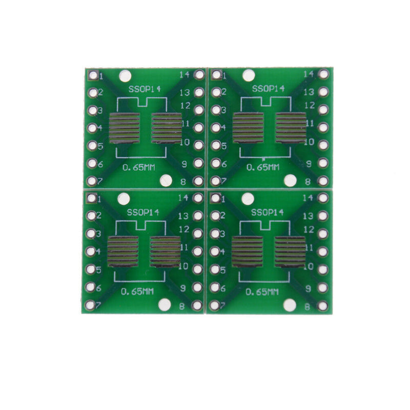5Pcs SO/SOP/SOIC/SSOP/TSSOP/MSOP14 to DIP 14 Adapter PCB Board Converter Fw