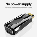 HW2208 HDMI to VGA Converter HD 1080P Adapter with 3.5mm Audio Jack (Black)