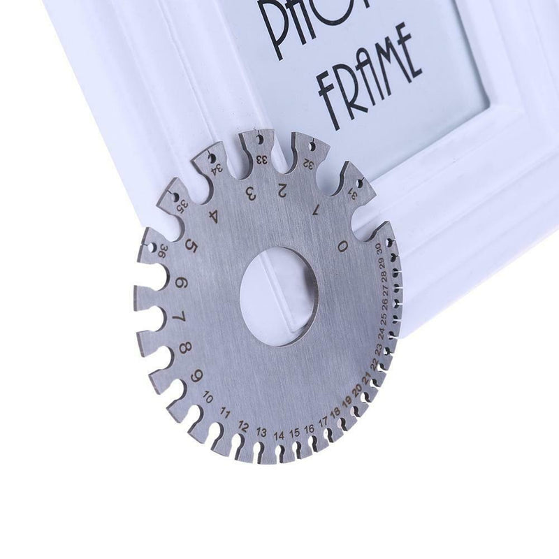 Stainless Steel Round AWG Wire Thickness Ruler Gauge Diameter Measurer Tool