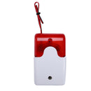 Mini Red Strobe Siren Indoor Outdoor Wired Sound 110dB Alarm Siren with Str