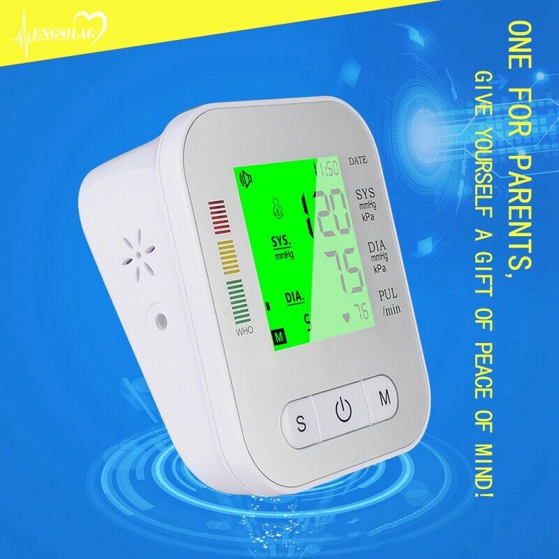 Smart Automatic Blood Pressure Monitor Upper Arm Digital BP Machine with LarH4A2