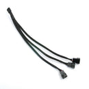 4Pin PWM To 3 PWM Computer Case Fan Power Sleeved Y-Splitter Adapter Cable