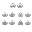 10x Metal Crown Flatback Rhinestone Button Embellishment Weding Phone Kit
