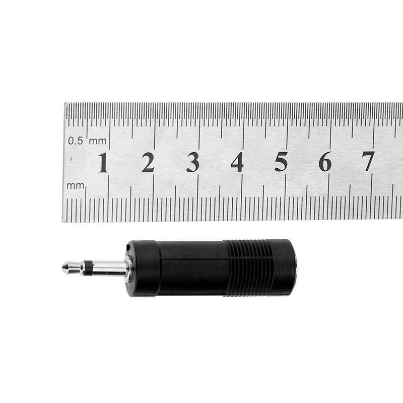2pcs Single Channel Guitar Bass Stereo Audio Adapter 6.5 Plug to 3.5 Jack