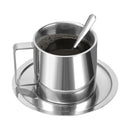 Stainless Steel Coffee Tea Mug Cup Set Camping Travel Outdoor Drinking Picnic