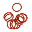 28 mm x 3 mm Silicone O Ring Oil Sealing Washers Red 10 pcs
