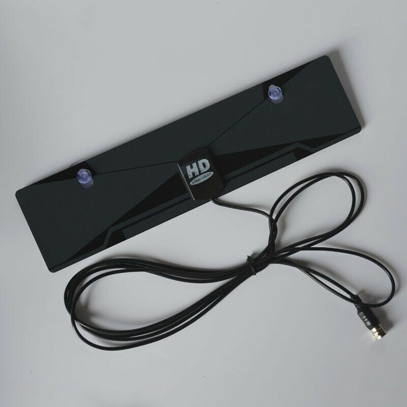 Digital Indoor TV Antenna 1080P HDTV HD VHF UHF FM Flat Box Ready High Gain F1P9