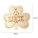 10pcs Wooden Pendant 3 Leaves Shamrock Shape DIY Festival Party Hanging Ornament