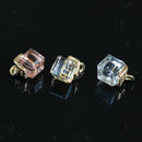 20pcs Alloy Cube Crystal Charms Pendants Jewelry Making Findings Accessories