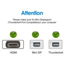Mini Thunderbolt Display Port DP To HDMI Adapter Cable Cord For MacBook Air PC