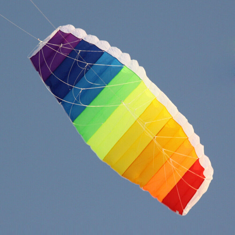 Dual Line Parafoil Kite with Control Bar Line Power Braid Sailing Kites
