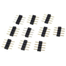 4X(50Pcs 4 Pin Rgb Led Strip Male Plug Adapter Connector for 3528 5050 StriP1K5)