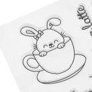 DIY Coffee Rabbit Clear Silicone Seal Stamp Scrapbooking Album Card Decor