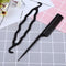 4pcs Hair Styling Tools Ponytail Braider Hair Bun Maker Plastic Loop (2) A
