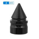 4pcs Cone Shaped Aluminum Auto Wheel Tyre Tire Valve Stem Caps Dust Cover Black