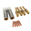 11Pcs Air Plasma Cutter Mig Welding Contact Tips Nozzle Connecting Rod