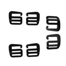6 Pcs 1'' G Hook Outdoor Webbing Buckle Luggage Sack Strap Belt 25mm Black