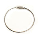 10PCS Stainless Steel Wire Keychain Cable Key Ring for Outdoor Hiking A