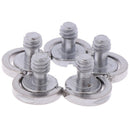 5pcs 1/4 Camera Screw For Quick Release Plate Folding D-Ring Tripod Adapter FT