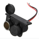 Waterproof Twin Double Dual Car Cigarette Lighter Adapter Power 12V Socket U4I2