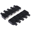 10pcs Type A Female USB 4 Pin Plug Socket Connector With Black Plastic Cove OZ