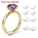 8pcs/set Size Reducer Ring Adjuster Guard Jewelry Soft TPU Clear Resizer Smooth