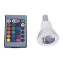 E14 3W RGB LED Spot Light Bulb 230V Pr House Restaurant + Remote B6M3