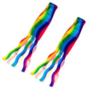 2 Pieces Rainbow Windsock Curlie Spinner - 28 Inch Colorful Hanging Yard