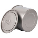 1100Ml Pure Titanium Pot Titanium Water Mug Cup With Lid And Foldable Handl
