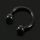 Black titanium steel U-type ball Eyebrow Ear Lip Nose Horseshoe Ring 8mm