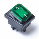 2pcs Blue Green 4 Pin On/Off 2 Position Rocker Power Switch With Backlight