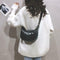 Women Retro Shoulder Bags Leather Money Purse Messenger Handbag (Black) A
