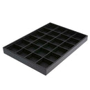 24 Grids Jewelry Organizer Display Case PU Velvet Tray Necklace Rings
