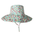 Fashion Kid Sun Hat Polyester Flower Brim Beach Headwear Quick-Drying Light Blue