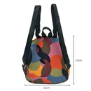 Geometric Print Backpacks Girls Preppy Women Small Shoulder School Bags