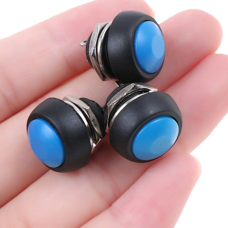 5Pcs Blue 12mm Waterproof Momentary Push button SwitcS Kw